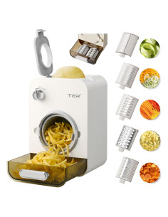 Rallador Eléctrico TER 5 en 1 con 5 Cuchillas Inoxidable