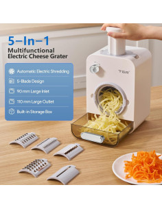 Rallador Eléctrico TER 5 en 1 con 5 Cuchillas Inoxidable 2