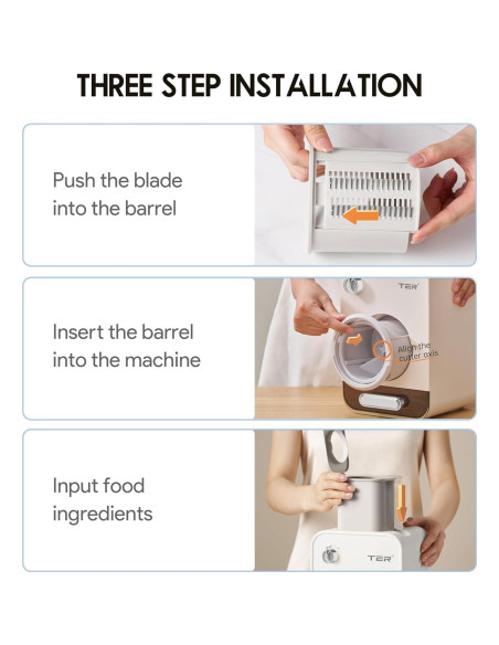 Rallador Eléctrico TER 5 en 1 con 5 Cuchillas Inoxidable