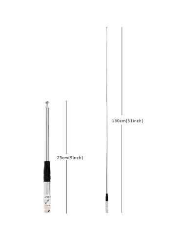 Antena Telescópica HYS 27MHz BNC 23-130cm