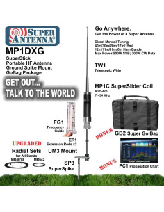Antena HF Portátil Super Antena MP1DXG con Montaje a Tierra 2