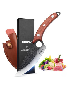 Cuchillo Huusk Chef Forjado 14.5 cm Acero Japonés con Funda