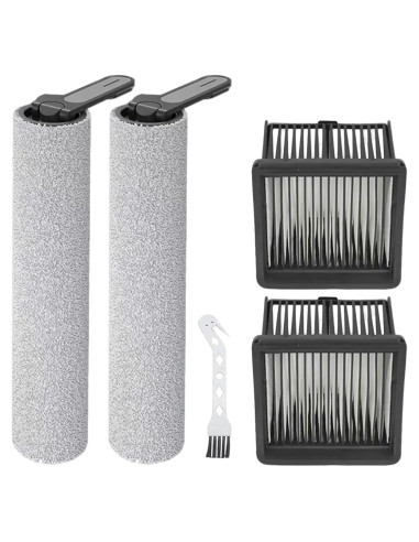 Piezas de Repuesto para Aspiradora Robot Dreame MOVA 2.0 Pro - 2 Cepillos Rodillo, 1 Cepillo Limpieza, 2 Filtros HEPA