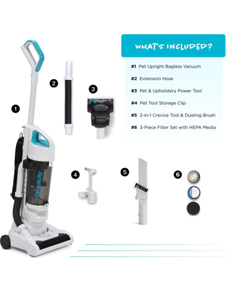 Aspiradora Vertical Simplicidad SVPET para Mascotas 1200W