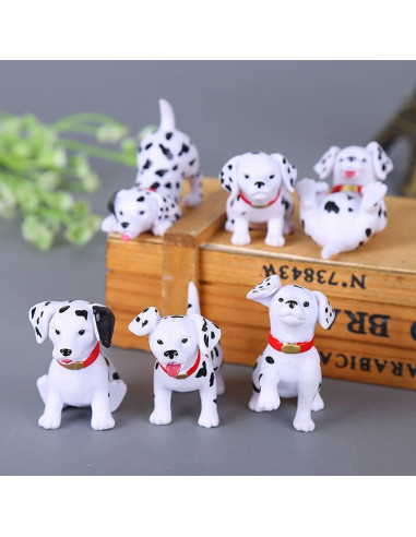 6 Figuras de Perro en Miniatura DOYIFUN para Pasteles y Jardín