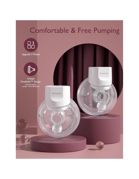 Extractor de Leche Eléctrico Momcozy S12 Pro Doble 24mm Blanco