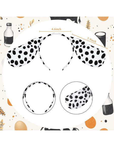 42 Accesorios de Perro Dálmata Diadema y Pegatinas DIY