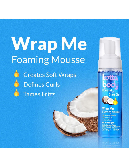 Mousse para Cabello Rizado Lottabody 207 ml - Antifrizz y Definición Mousse para Cabello Rizado Lottabody 207 ml - Antifrizz y Definición