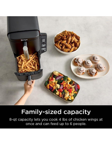 Freidora de Aire Ninja SL201 DoubleStack 8 QT 6 en 1 Negra