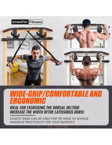 Barra de Dominadas AmazeFan Ergonómica para Puerta 2024