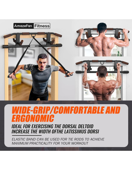 Barra de Dominadas AmazeFan Ergonómica para Puerta 2024
