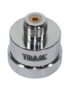 Adaptador de Antena Móvil Tram 1296 NMO a UHF Hembra Plata