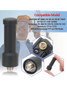 Antena Corta BaoFeng SMA Femenino UHF 400-470MHz 2 Pcs 2