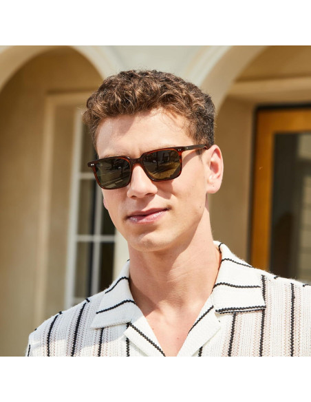 Gafas de sol polarizadas Carfia para hombres, acetato, UV400 Gafas de sol polarizadas Carfia para hombres, acetato, UV400