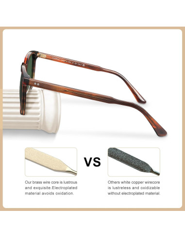 Gafas de sol polarizadas Carfia para hombres, acetato, UV400