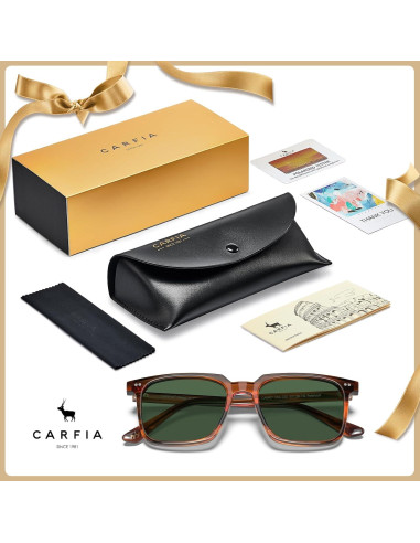 Gafas de sol polarizadas Carfia para hombres, acetato, UV400