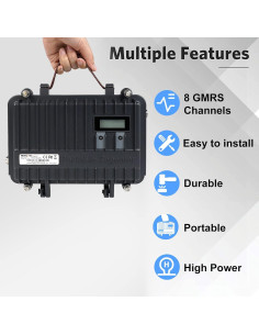 Repetidor de Radio Portátil Retevis RT97 GMRS con Pantalla LCD 2