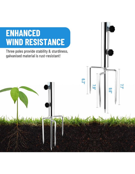 Kit de Montaje en Poste Starlink Gen 3 - Acero Inoxidable 3.05m