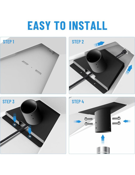 Kit de Montaje en Poste Starlink Gen 3 - Acero Inoxidable 3.05m