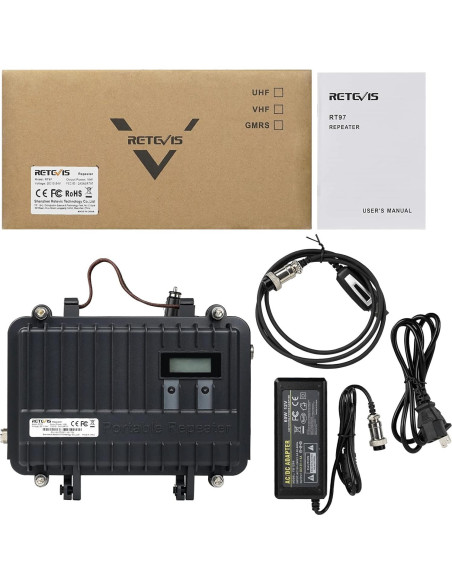 Repetidor de Radio Portátil Retevis RT97 GMRS con Pantalla LCD