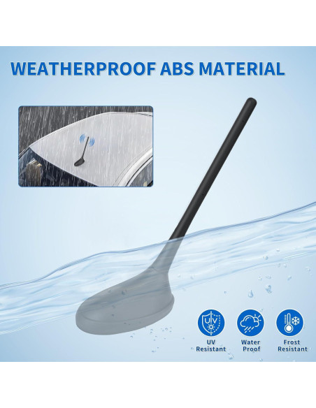 Antena de Radio Universal Eightwood para Automóvil FM AM 7dBi