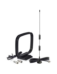 Antena FM con Base Magnética Bingfu y Bucle AM para Receptores