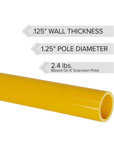 Conjunto de Poste de Fibra de Vidrio Jameson FG-6/3F 1.83m