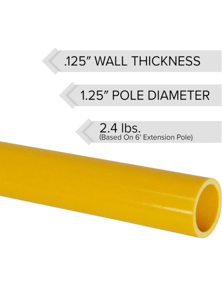 Conjunto de Poste de Fibra de Vidrio Jameson FG-6/3F 1.83m