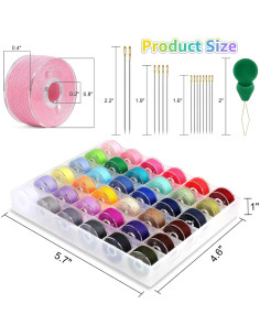 36 Bobinas y Hilos de Coser Babelshar con Estuche y Agujas 2