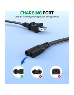 Cable de Alimentación CA 2 Clavijas 1.8m Superer para Máquinas de Coser 2