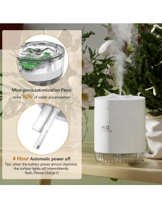 Humidificador Mini HOTBAG 350ml USB Silencioso Luz Nocturna 2