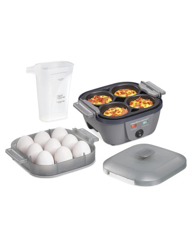 Cocedor de Huevos Eléctrico Hamilton Beach 25510 6 en 1 Gris