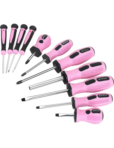 Juego de Destornilladores Magnéticos 21 Piezas FASTPRO Rosa