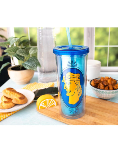 Taza de Viaje Disney Hércules 591 ml Pared Doble Azul