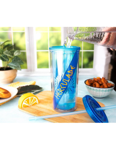 Taza de Viaje Disney Hércules 591 ml Pared Doble Azul