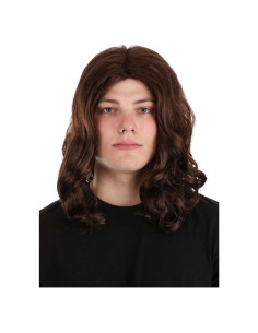 Peluca Tarzan para Adultos - Ondas hasta los Hombros - Marrón