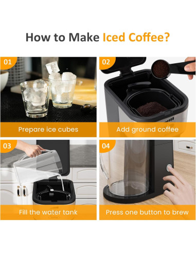 Máquina de Té Helado SUNVIVI ZEC003BK 2.84L Semi-Automática