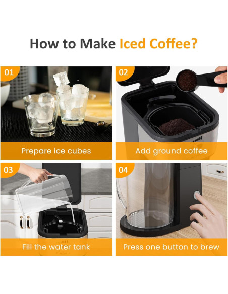 Máquina de Té Helado SUNVIVI ZEC003BK 2.84L Semi-Automática