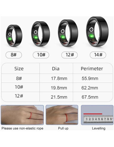 Anillo Inteligente Dulutuxe PX02 - Monitoreo Salud y Sueño