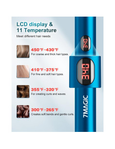 Plancha de Pelo 7MAGIC Cerámica LCD 2 en 1 11 Temperaturas 2