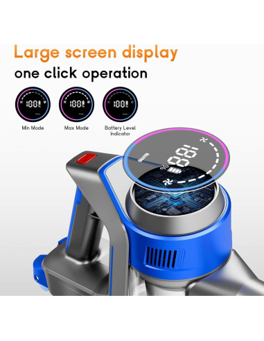 Aspiradora Inalámbrica BSNAW XL-638B 45000Pa 8 en 1 Recargable