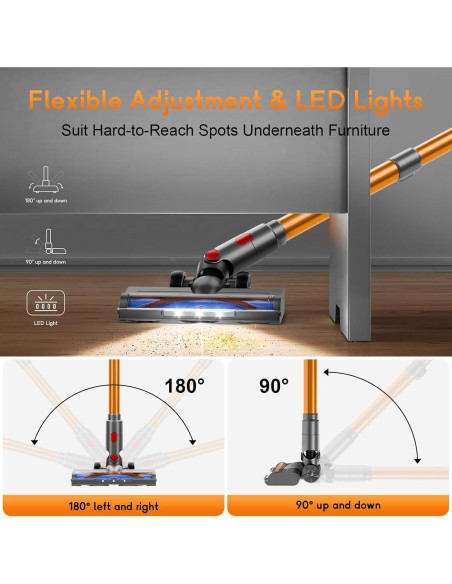 Aspiradora Inalámbrica BSNAW XL-638B 45000Pa 8 en 1 Recargable