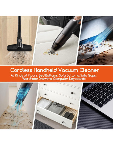 Aspiradora sin cable REECOO K-908-1 2 en 1 10-17Kpa