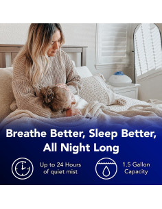 Vicks Vaporizador de Vapor Caliente 1.5 Galones con Luz Nocturna 2