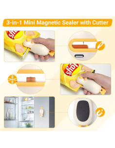 Sellador de Bolsas Mini 3 en 1 Astraescly - Portátil y Magnético 2
