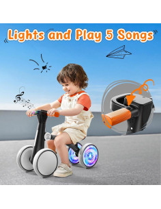 Bicicleta de Equilibrio Ridego para Bebés 1-3 Años con Música 2