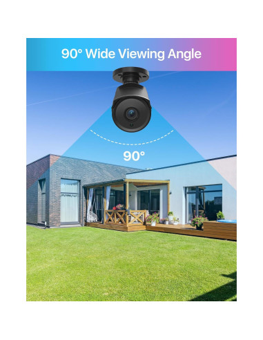 Cámaras de Seguridad ZOSI 4 Pack 1080p HD-TVI con Audio