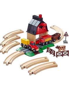 Conjunto de Ferrocarril de Granja BRIO 33719 - 20 Piezas Interactivas 2
