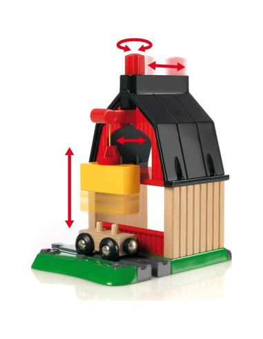 Conjunto de Ferrocarril de Granja BRIO 33719 - 20 Piezas Interactivas