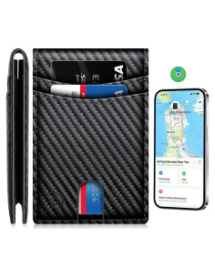 Billetera Inteligente SAMRT LB con AirTag para Hombres - Negro Carbón